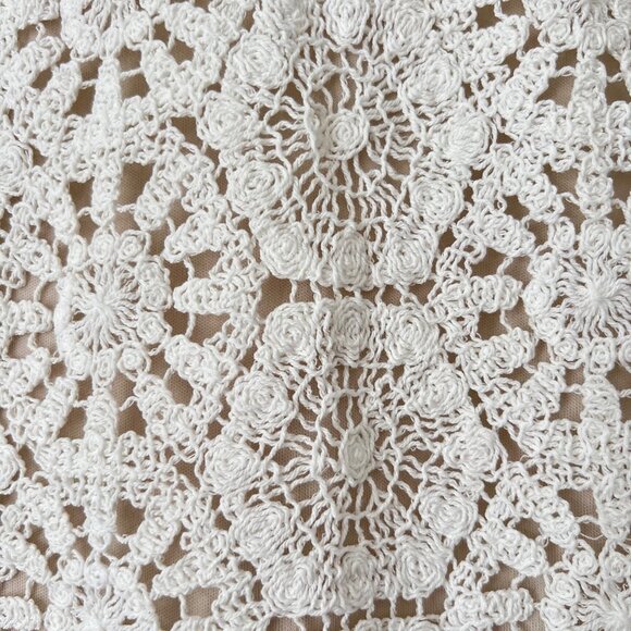 NEW Zara Cotton Crochet Lace Mini dress, Oyster Colour, Size M - Picture 10 of 16